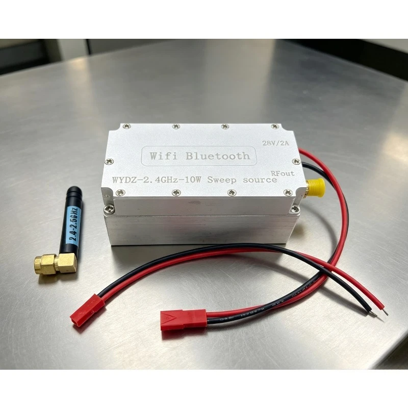 High Precision 10W High Power VCO RF Signal Generator Sweep Source for WiFi Bluetooth Testing with Heatsink
