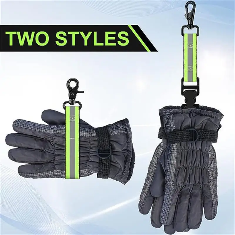 Glove Clips Firefighter Glove Strap Gloves Holder with 2 Clip for Hanging Gloves Tool Bags Glove Keeper Glove Clamp Outdoor Tool