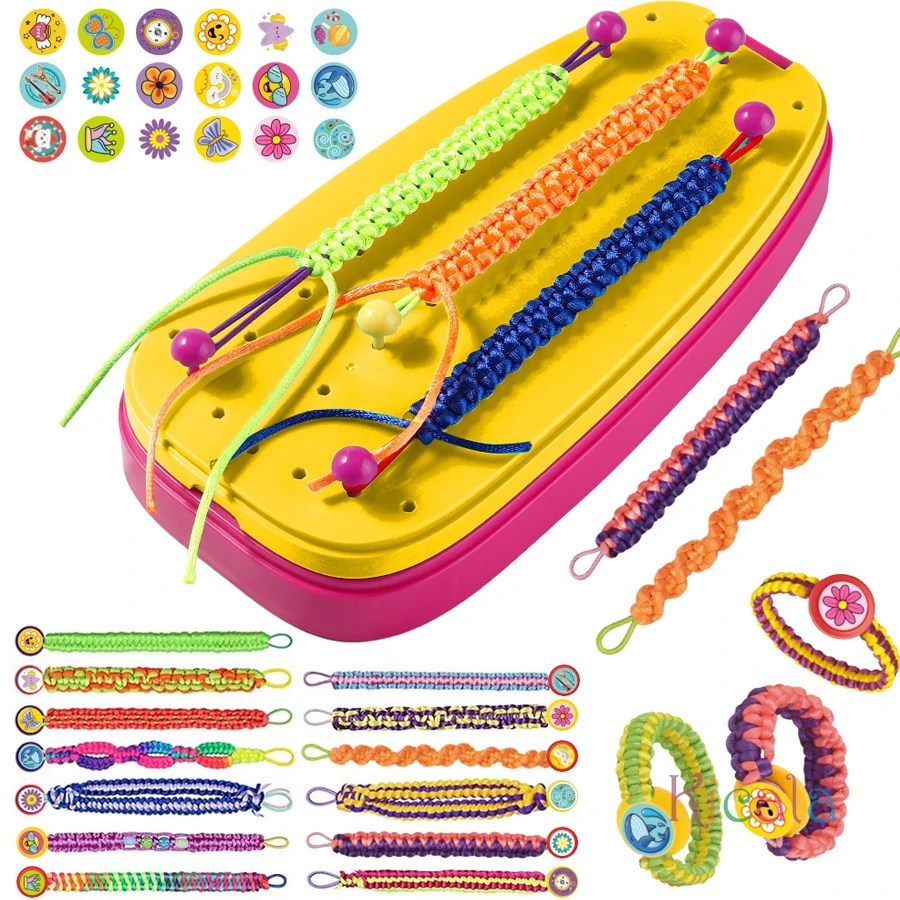 Kit per creare gioielli per braccialetti per ragazze Braccialetti per arti e mestieri per ragazze Kit per creare corde Fai finta di giocare con il regalo di compleanno del giocattolo