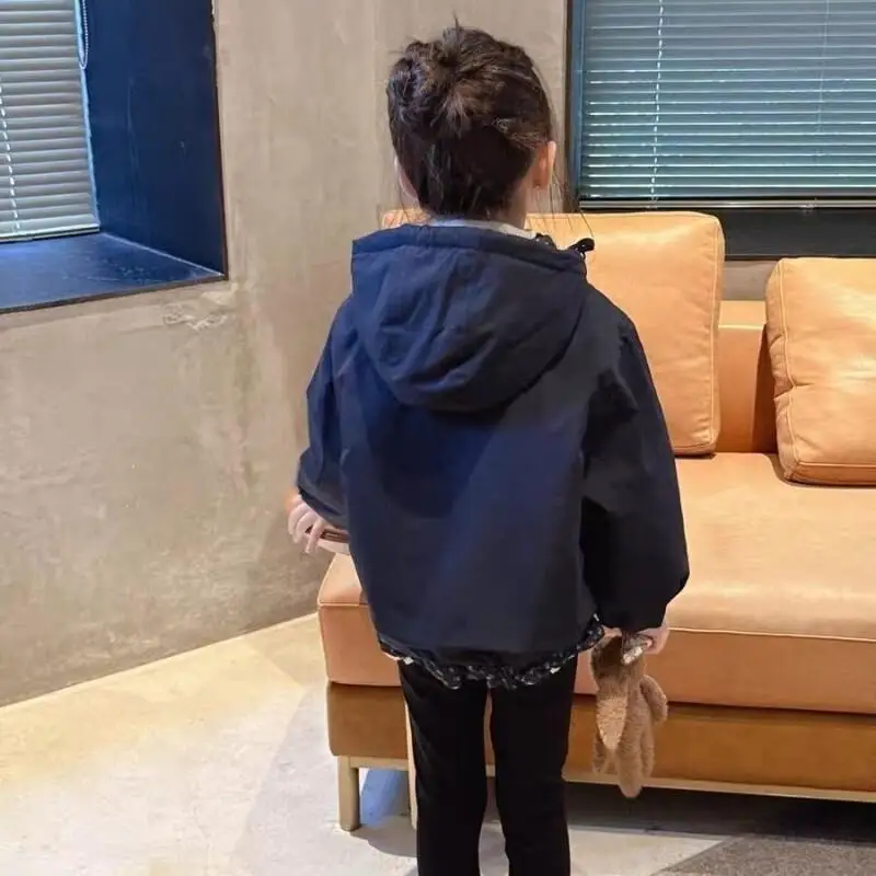Kawaii Casual Coat Tops Fashion Childrens Clothing Girls Cotton Coat 2025 New Thick Winter Jacket Quilted Clothes Reversible