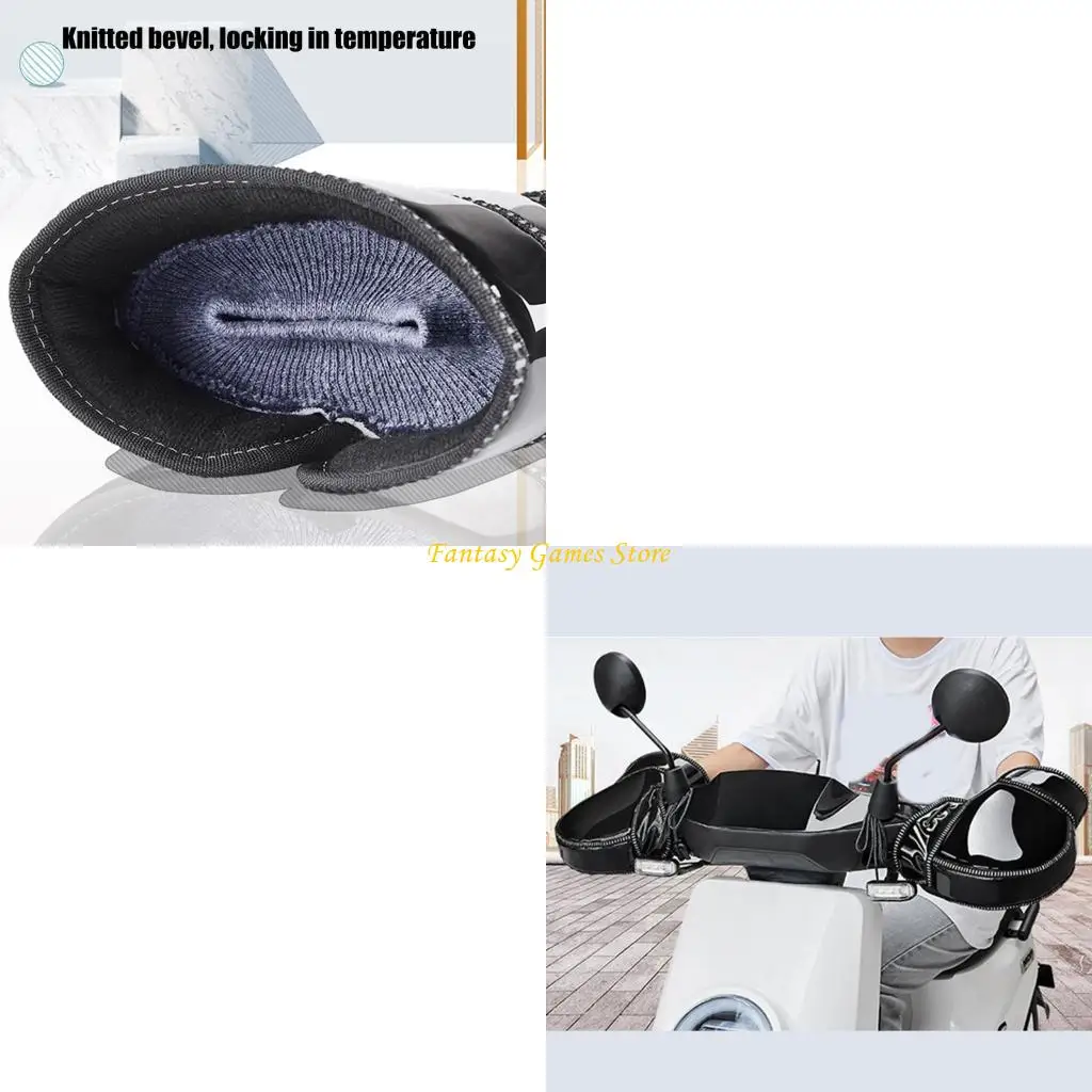 

R66E Зимние велосипедные перчатки для мотоциклевых ручки Grip Gloves Scooter Dister Coverder