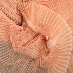 Miyake Light Chiffon Organza Pleated Fabric for Summer Airy Pleated Dress Halter Dress Clothing Fashion Designer Fabrics
