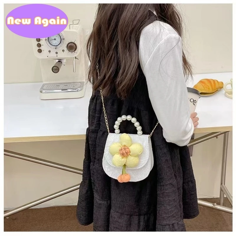 Girl's Lovely sunflower shoulder bags Children's cotton crossbody Bags Toddlers Small Money purse Baby pouch Mini wallets NA048