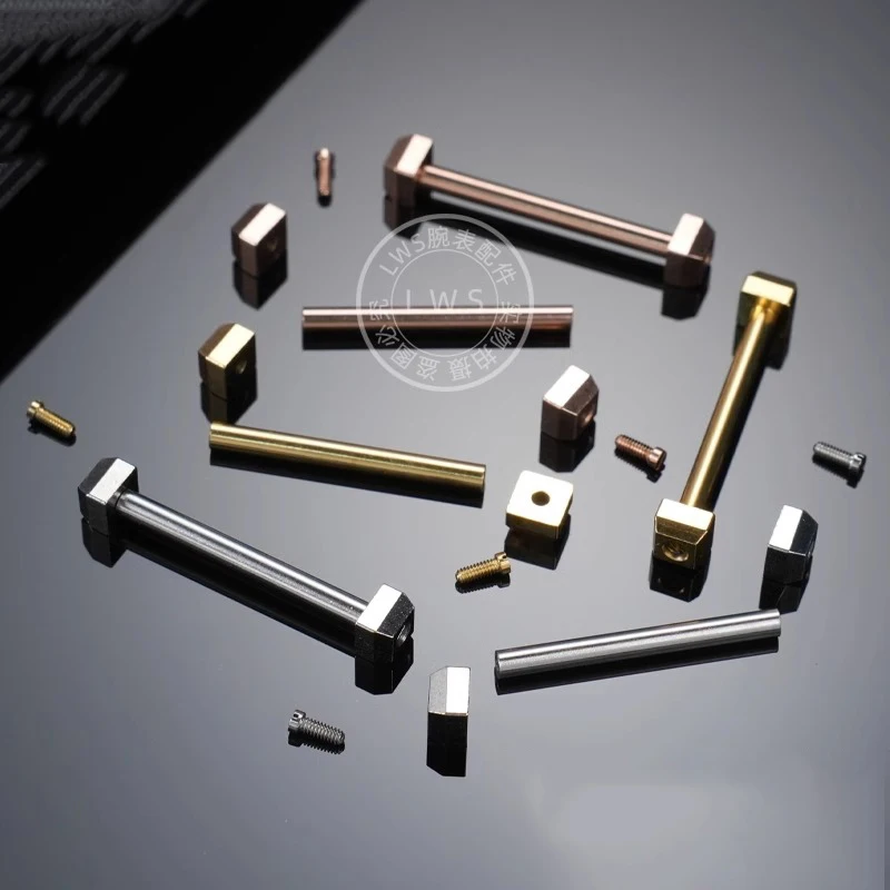 For Cartier PASHA strap 18 20 22mm silver rose gold link shaft stainless steel screw rod connecting rod  ear rod fixing shaft
