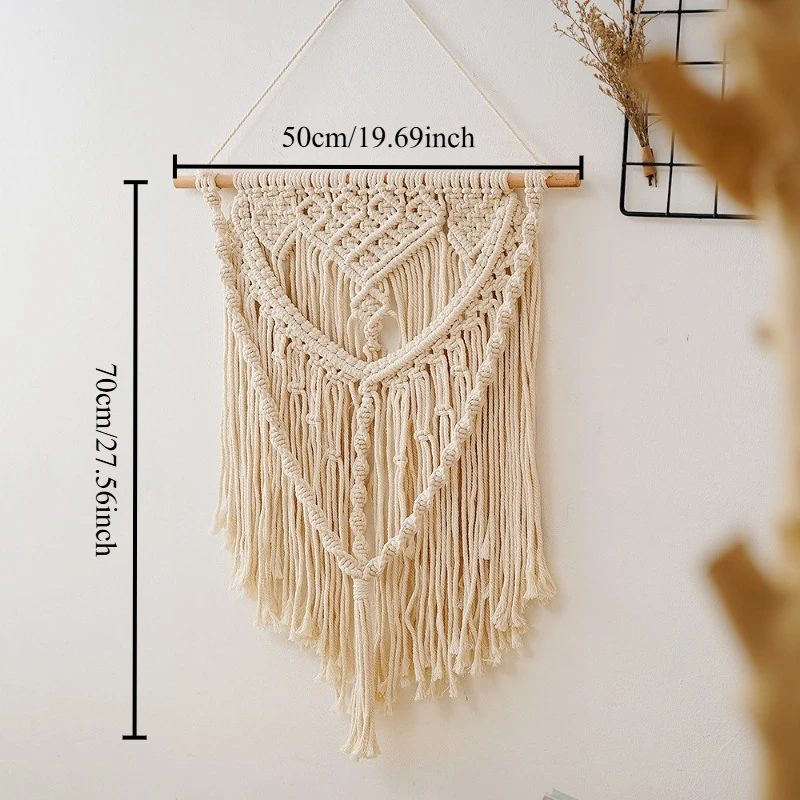 1 قطعة نسيج المنسوجة يدويا ديكور الشمال البوهيمي الجدار الشنق الحد الأدنى لهجة المنزل القطن اليدوية المفروشات الجدار الديكور #2