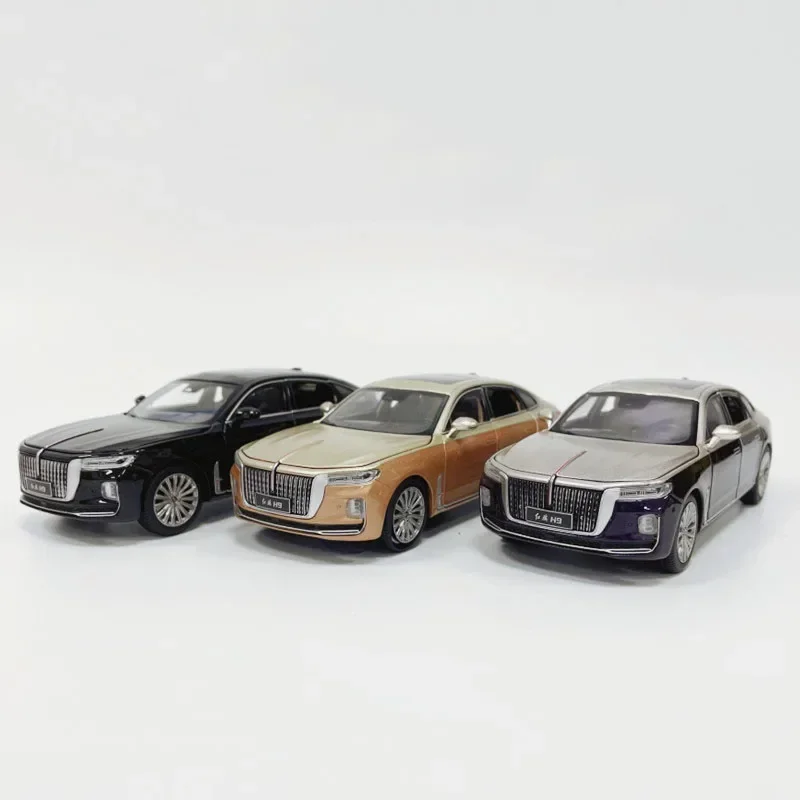 HONGQI-H9 Simulated Metal Toy Veículos Modelo, Liga Puxar Para Trás, Brinquedos Para Crianças, Coleção De Licenças Genuínas, Car Kids Gift, A382, 1:32