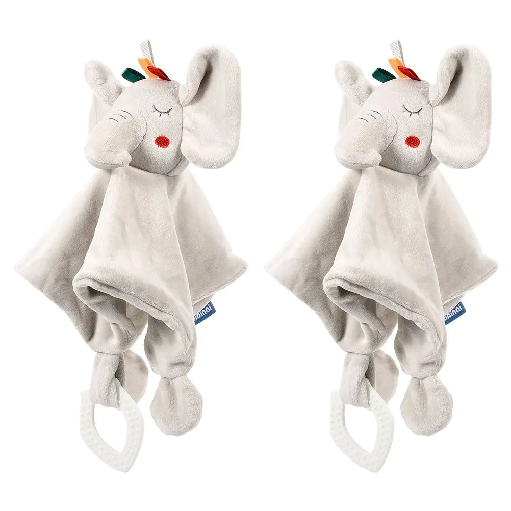 

Детское защитное одеяло, 2 шт., мягкое полотенце со слоном для новорожденных, успокаивающее, мягкое, для младенцев, ручная кукла, моющееся, приятное