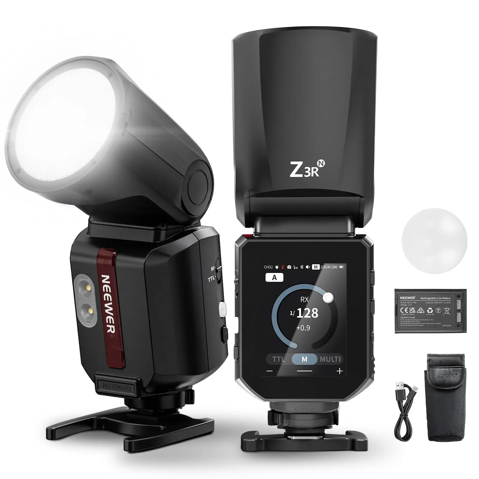 

Фотовспышка NEEWER Z3R 100Ws 2.4G TTL HSS с круглой головкой для Canon, Sony, Nikon, Fuji