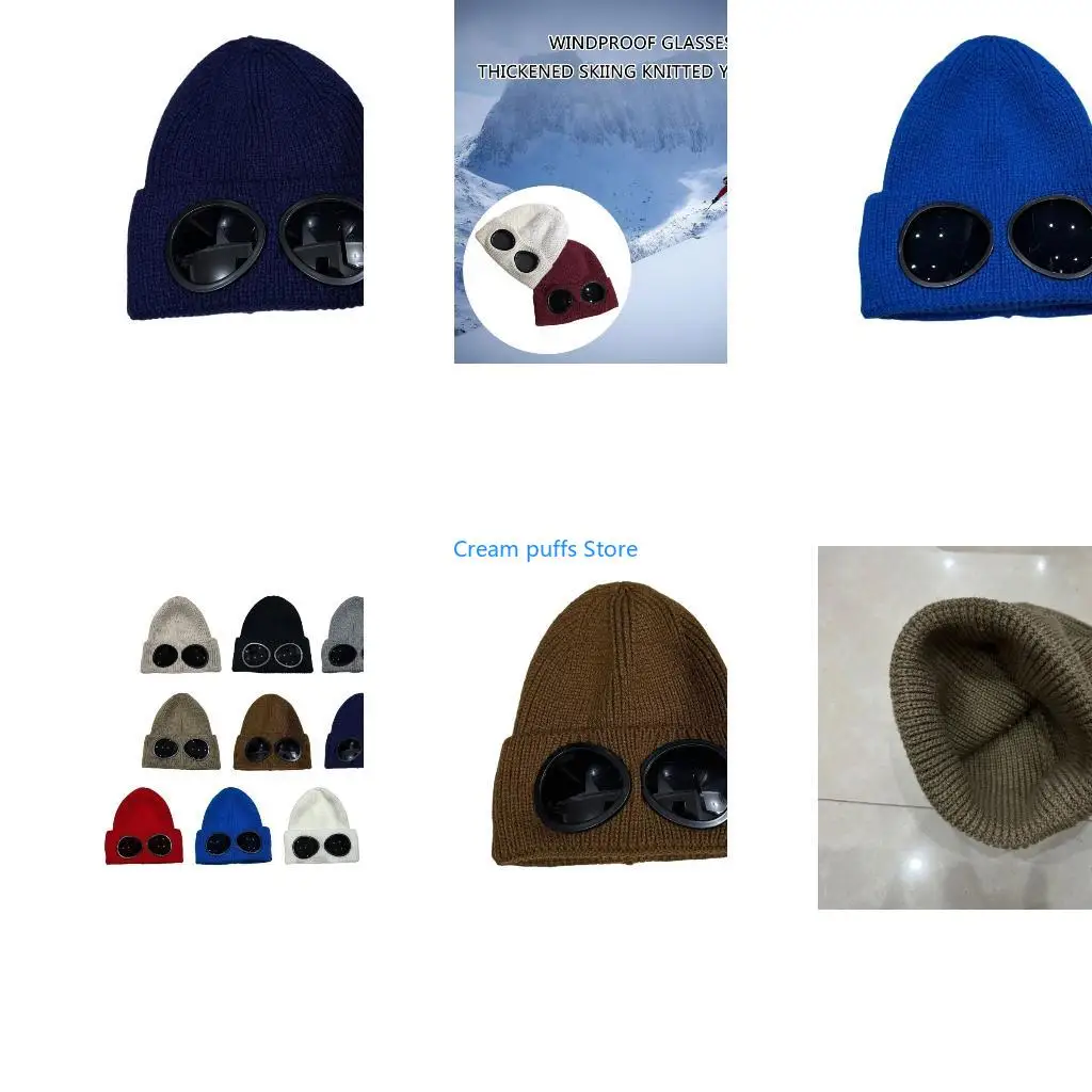 50LE Sports Hat Unisex Winter Hat Outdoor Teens Streetwear Skull Caps for Ski Cycling