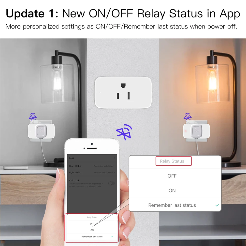 MOES Tuya Smart Plug presa WiFi Mini presa Bluetooth Gateway Hub funzionalità cronometro compatibile Alexa Google Home 15A US