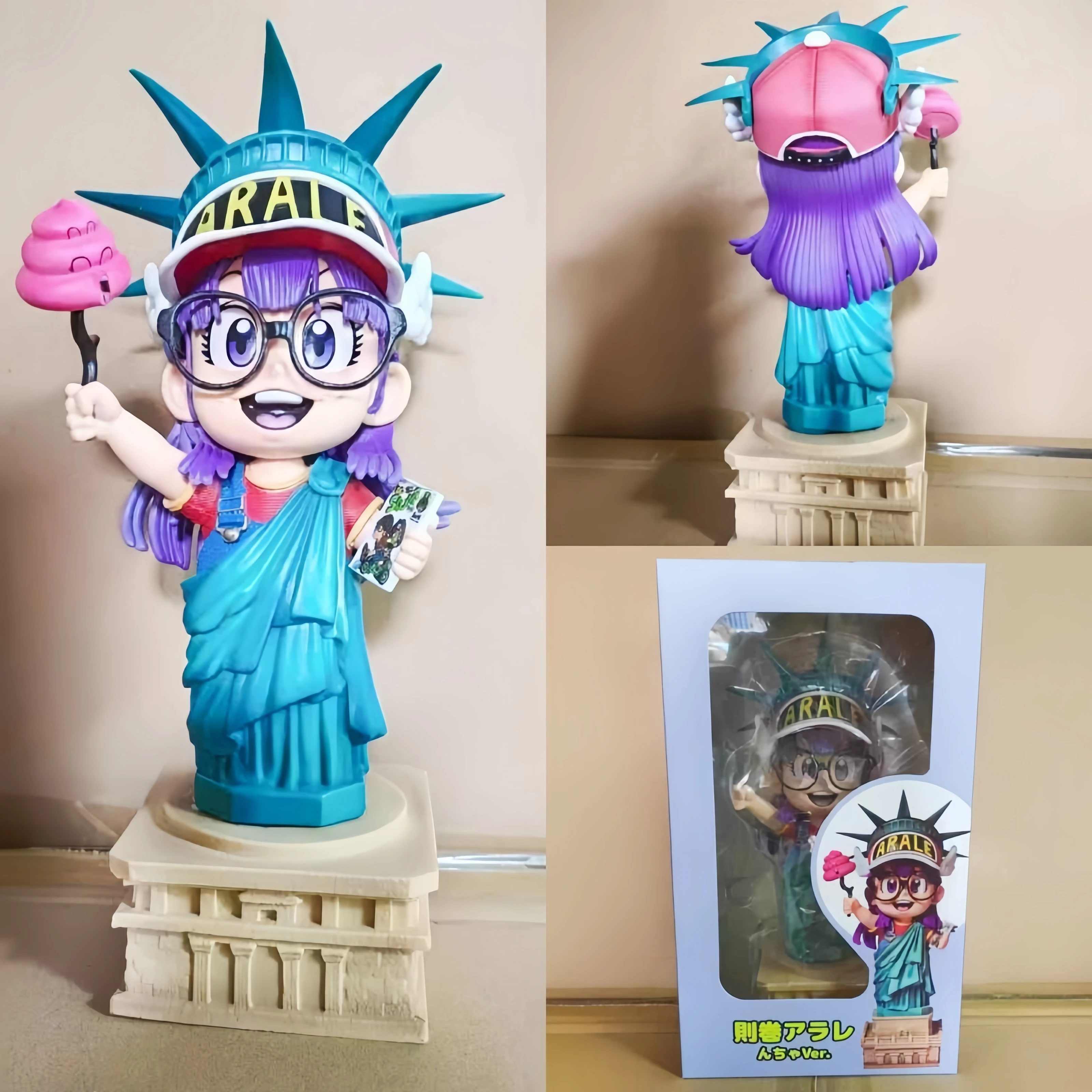 Anime Dr. Slump Figure Arale Cos Statue Of Liberty Figures Cute Pvc Statue Model Doll Collection Desk Decoration Kids Toys Gift