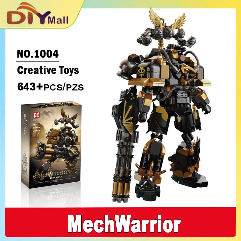 

DK1003 Научно-фантастический меховой комплект, 643 шт., красная модель бронированного воина, украшение для рабочего стола, игрушка «сделай сам» для детей, коллекционные праздничные подарки