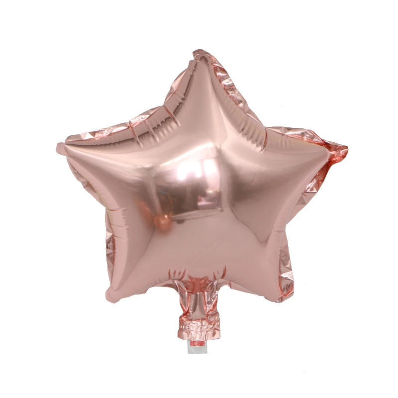 10 Stück 10 Zoll Roségold Silber Folien-Sternballons Geburtstag Hochzeit Weihnachten Party Dekoration Baby-Shower Zubehör Kinder Globos – Detail 10