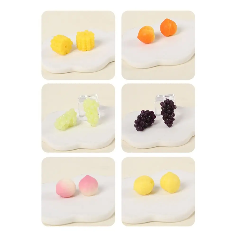 Artificial Grapes Squeeze Sensory Toys Fidget Toy Corn Simulation Fruit Model Simulation Food Pretend Play Squeeze Peach Toy Boy