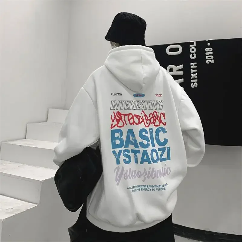 Sweat à capuche vert de style coréen pour hommes, sweats à capuche College, sweat-shirt, streetwear de créateur, vêtements masculins, pas cher, emo, hiver