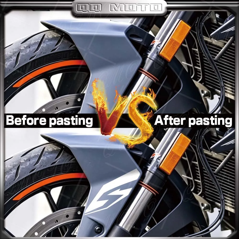 Motorcycle Front Fender Stickers Waterproof Refit Decal Body Rocket Vinyl Decorative Accessories For 390 125 200 250 2017-2023