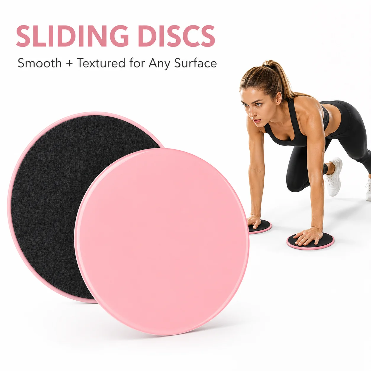 2er-Set Yoga-Gleitscheiben, doppelseitige Fitness-Gleiter, PP-Kern-Trainingsplatten für Heimtraining, Bodenübungen, Balance-Pad – Detail 2