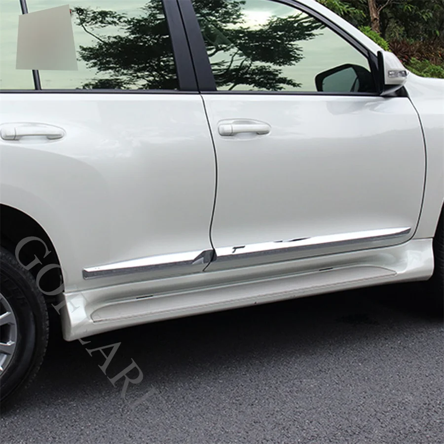 For TOYOTA PRADO 2010-2023 Car Side Door Moulding Trim Kits body moulding Protection Cover Trim ABS Chrome Accessories