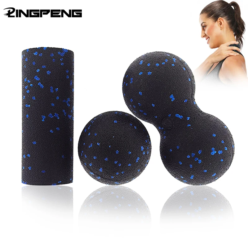 Yoga Erdnussbälle Körpermassage Faszienball Anzug Schaumstoffblock Hohe Dichte Muskelentspannung Lacrosse Übung Fitness Schmerzen lindern
