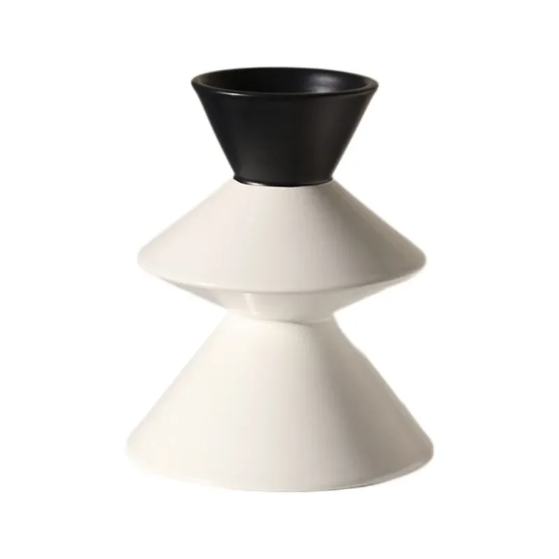 

Nordic geometric ceramic vase decoration, bed and breakfast hotel model room living room dining table candlestick design