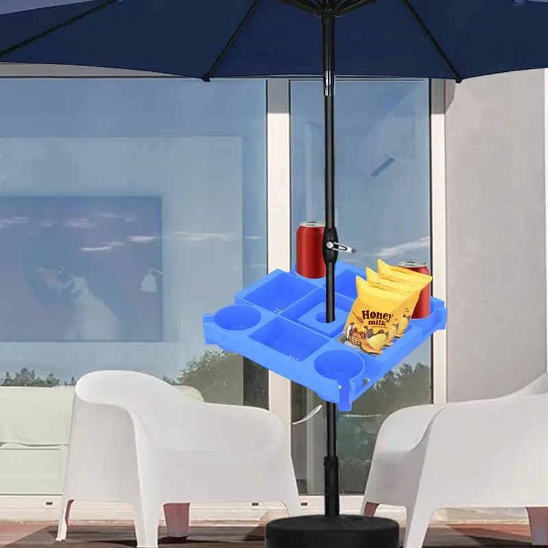 Beach Umbrella Stand Beach Tray With 4 Cup Holders Beach Drink Holder Lightweight Beach Cup Holders Swimming Pool Table Umbrella