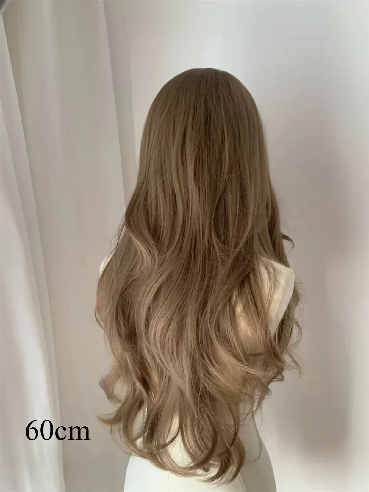 Light Brown Wig for Women Long Wavy Hair Synthetic Wig for Daily Life Cosplay Lolita Heat Resistant Headband Wigs