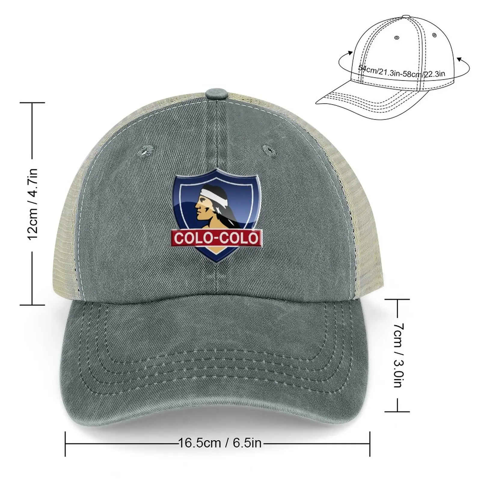 My City, My Colours, Colo Colo from Chile Cowboy Hat Hip Hop Thermal Visor Military Tactical Caps Cap Woman Men's