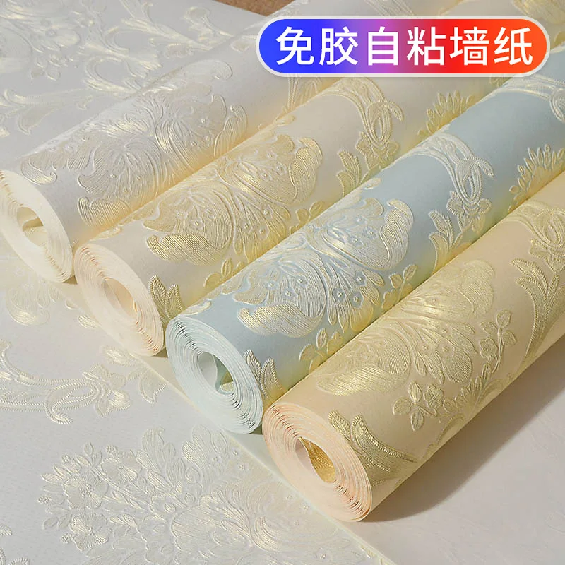 النمط الأوروبي البلد ثلاثية الأبعاد ورق حائط ذاتي اللصق غرفة نوم دافئة ملصقات ديكور غرفة المعيشة ثلاثية الأبعاد تلفزيون حائط الخلفية غرفة wallpa #3