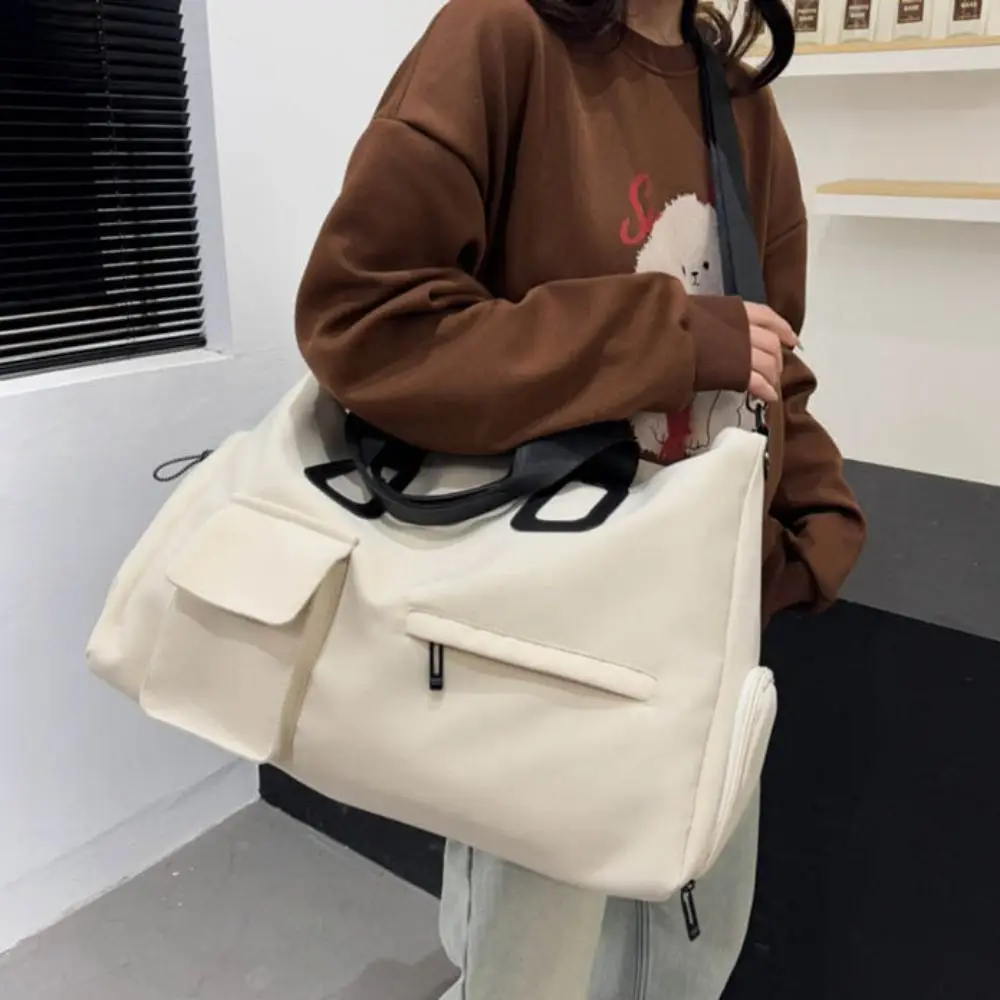 

Дорожная спортивная сумка с отделением для сухого и влажного воздуха, большая вместительная сумка для ручной клади, спортивная сумка для фитнеса, однотонное отделение для обуви