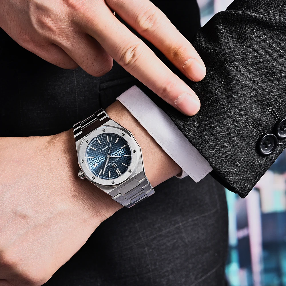 Pagani design 2025 novo relógio mecânico masculino miyota 8215 retro negócios vidro safira luminoso aço inoxidável reloj hombre