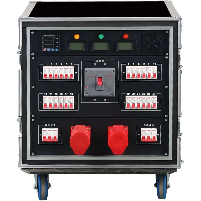 Инженерный 24-позиционный блок питания через коробку, сценическое освещение, 12-позиционный блок питания, распределительная коробка звука со светодиодным экраном, ca