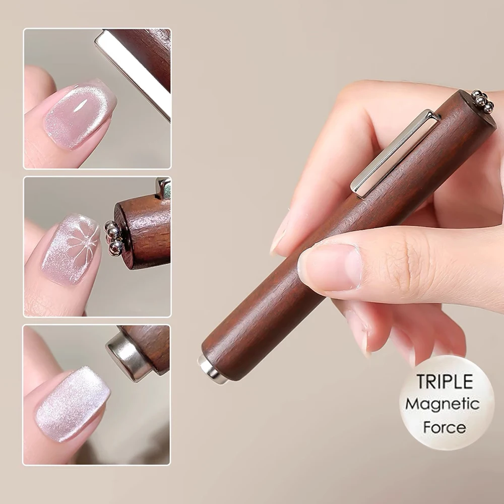 3 IN 1 Multi-function Cat Eye Magnet For Nail Art Design Strong Thick Nail Magnetic Stick Large Cylindrical Magnetic Nail Tool