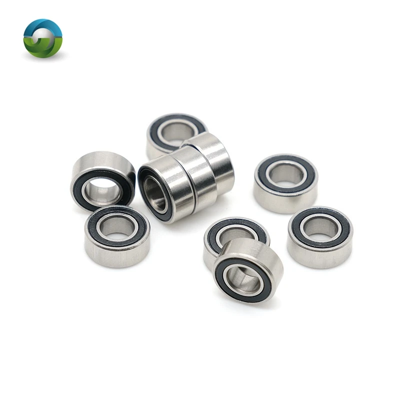 MR125RS Bearing 10PCS 5x12x4 mm ABEC-7 Hobby Electric RC Car Truck MR125 RS 2RS Ball Bearings MR125-2RS Black Sealed