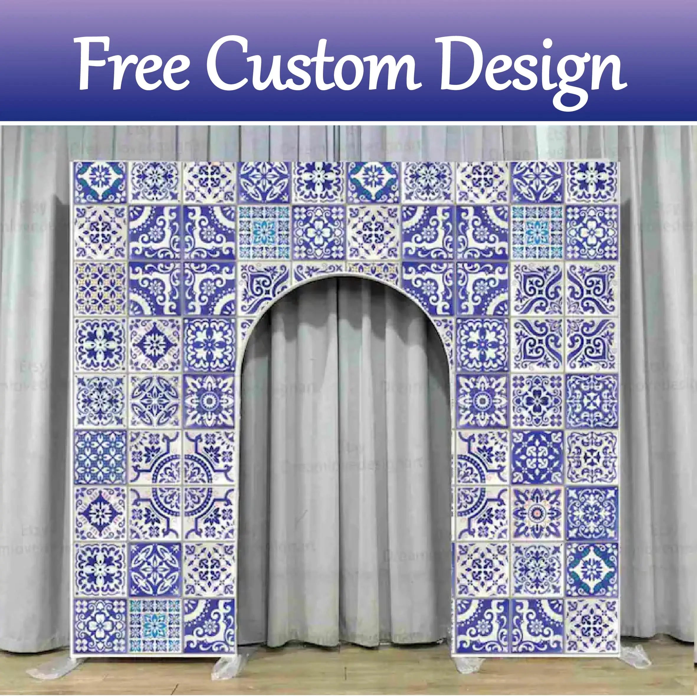 8x10ft Large Wedding Arched Door Ceremony Backdrop Aluminum Stand Customized Design Birthday Party Banquet Photography Decor