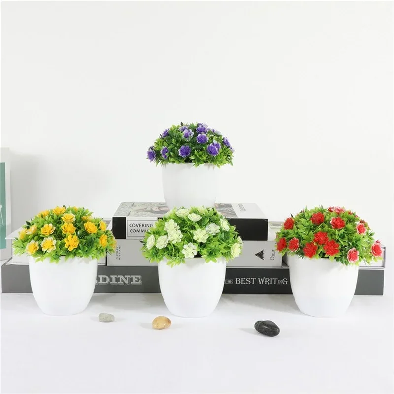 

1pc Artificial Plant Bonsai Simulation Plastic Wishful Tree Pot Plant Ornaments for Home Office Desk Hotel Garden Decoration