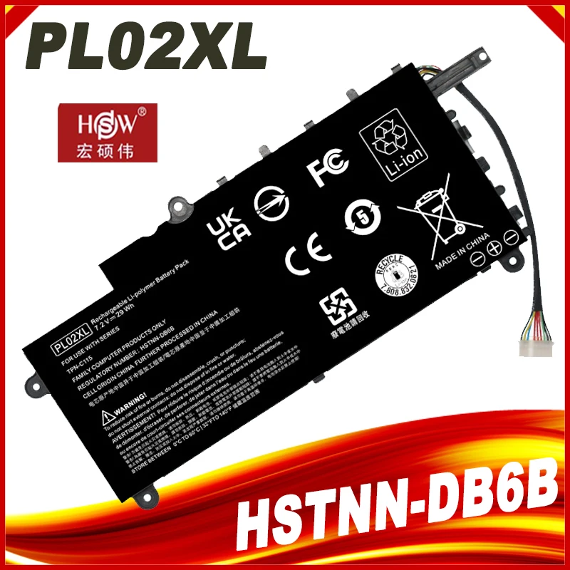 SeagullStar PL02XL batería del ordenador portátil para HP Pavilion 11 X360 11-n010dx 11-n000snx 11-N014TU 11-N030TU 751681 -421 HSTNN-LB6B pl02