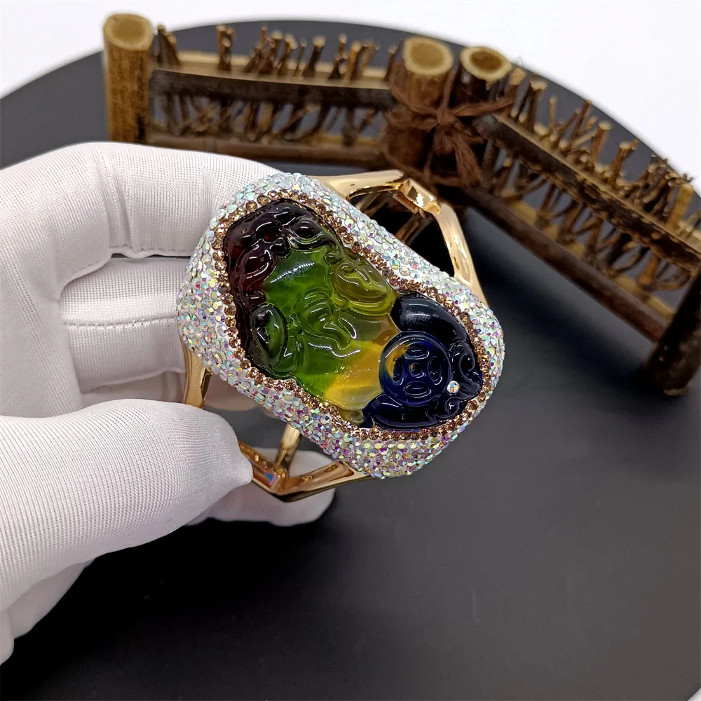 The New Xiupi Women's Bracelet Made of Glass Material Elegant Luxury Simple Fashion Party Prom Exquisite Jewelry for Ladies