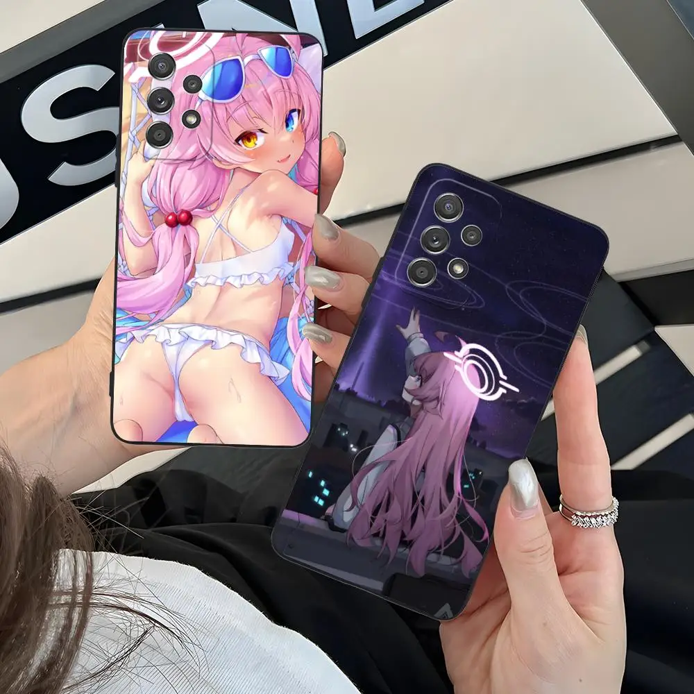 الأزرق الأرشيف تاكاهاشي هوشينو قضية الهاتف لسامسونج غالاكسي M55 54 42 35 34 33 32 23 22 15 14 13 12 F55 5G اللون واقية