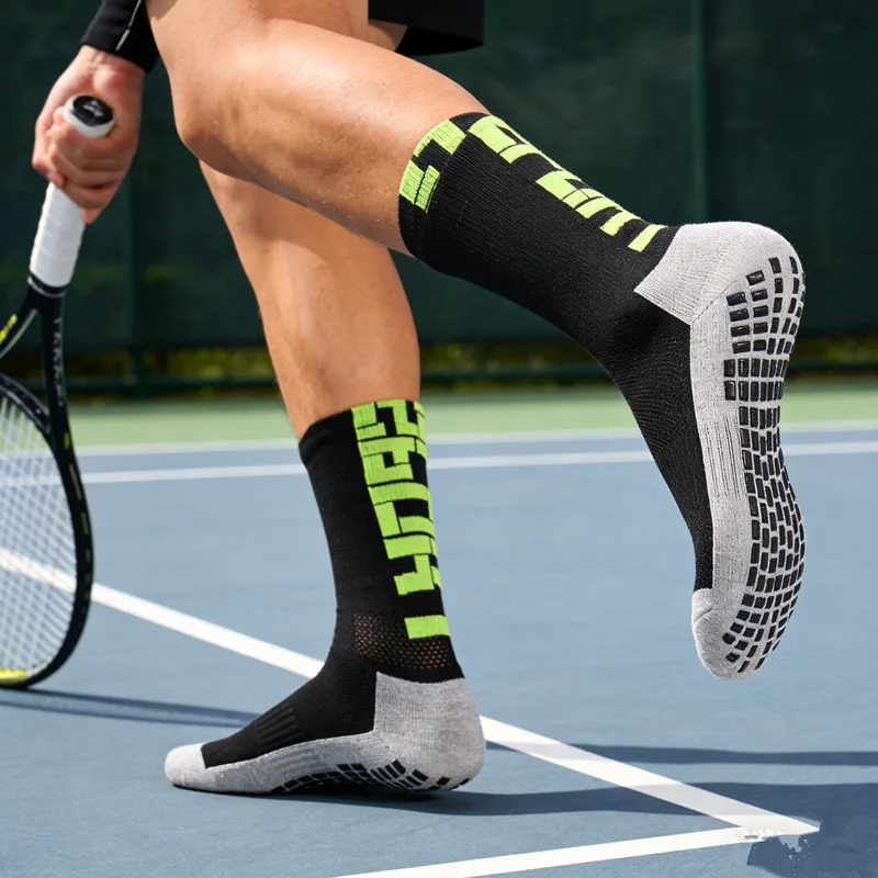 تنفس للصدمات الجوارب الرجال النساء عدم الانزلاق قبضة رياضة كرة القدم كرة السلة البيسبول الرجبي كرة القدم الجوارب