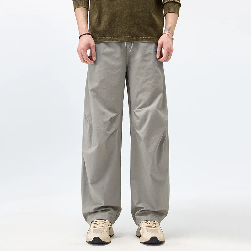 

Spring and summer new styles Men's workwear black casual pants American wide-leg versatile outdoor loose men's trousers