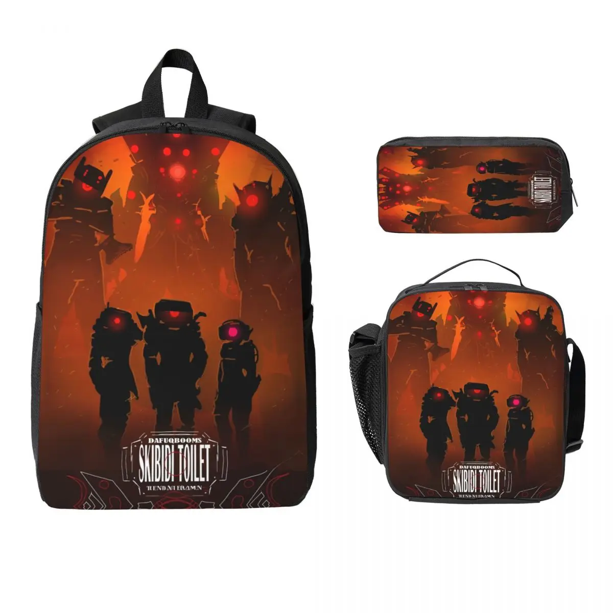 

Skibidis Toilets Kids Backpack Lunch Box Pencil Boxes for Boys Girls Kindergarten Backpacks Large Capacity School bag Set