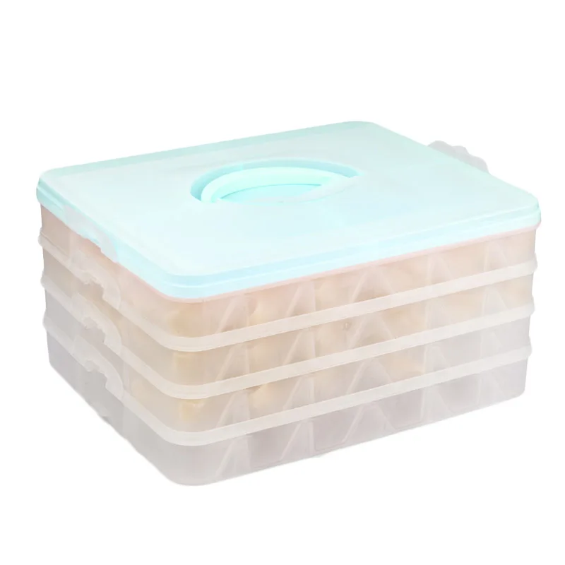 

Fresh Food Container 4 Layer Microwave Safe Dumpling Box With Buckles Bpa Free Pp Material Odor Resistantdumpling Storage