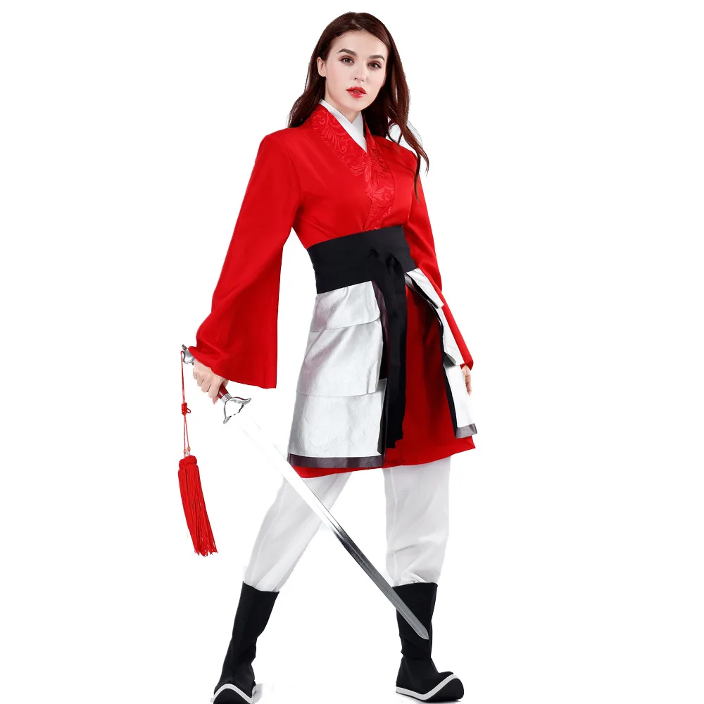 

Mulan Cosplay Costume Kids Girl Princess Cosplay Dress Up Han Chinese Clothing Children Show Performance Costume