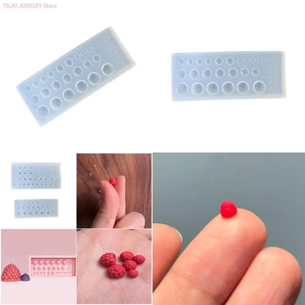 

62KE Flexible Raspberry Craft Mold Safe Silicone For Resin Art Jewelry Making Creative DIY Projects Gift Decorations