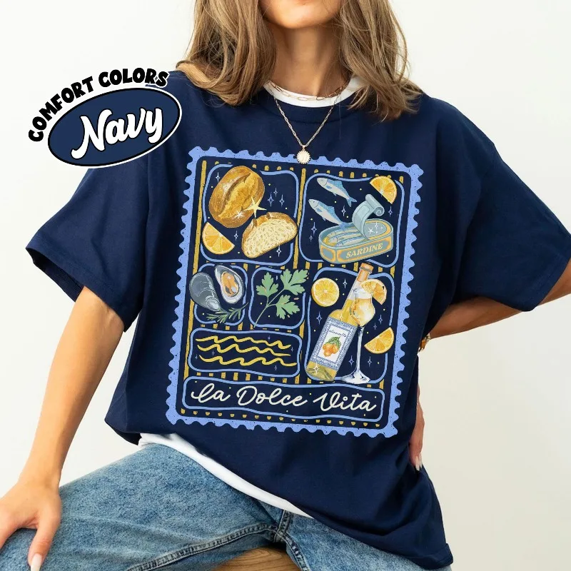 Autumn New Base Shirt Unisex T-shirt,La Dolce Vita Stamp Shirt, Limoncello Tshirt, Preppy Graphic Tee, Italian Summer Vibes