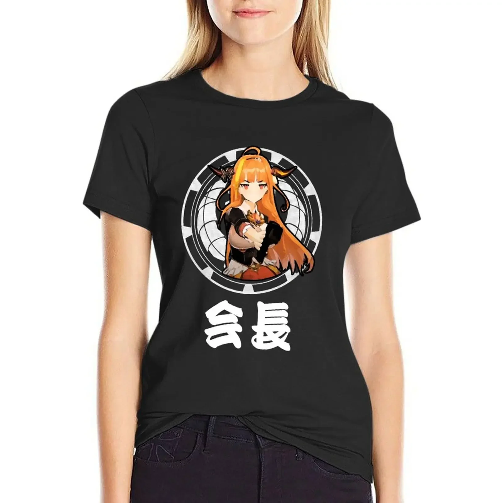 Kiryu Coco Kaichou T-Shirt hippie clothes funny summer tops cute t-shirts for Women