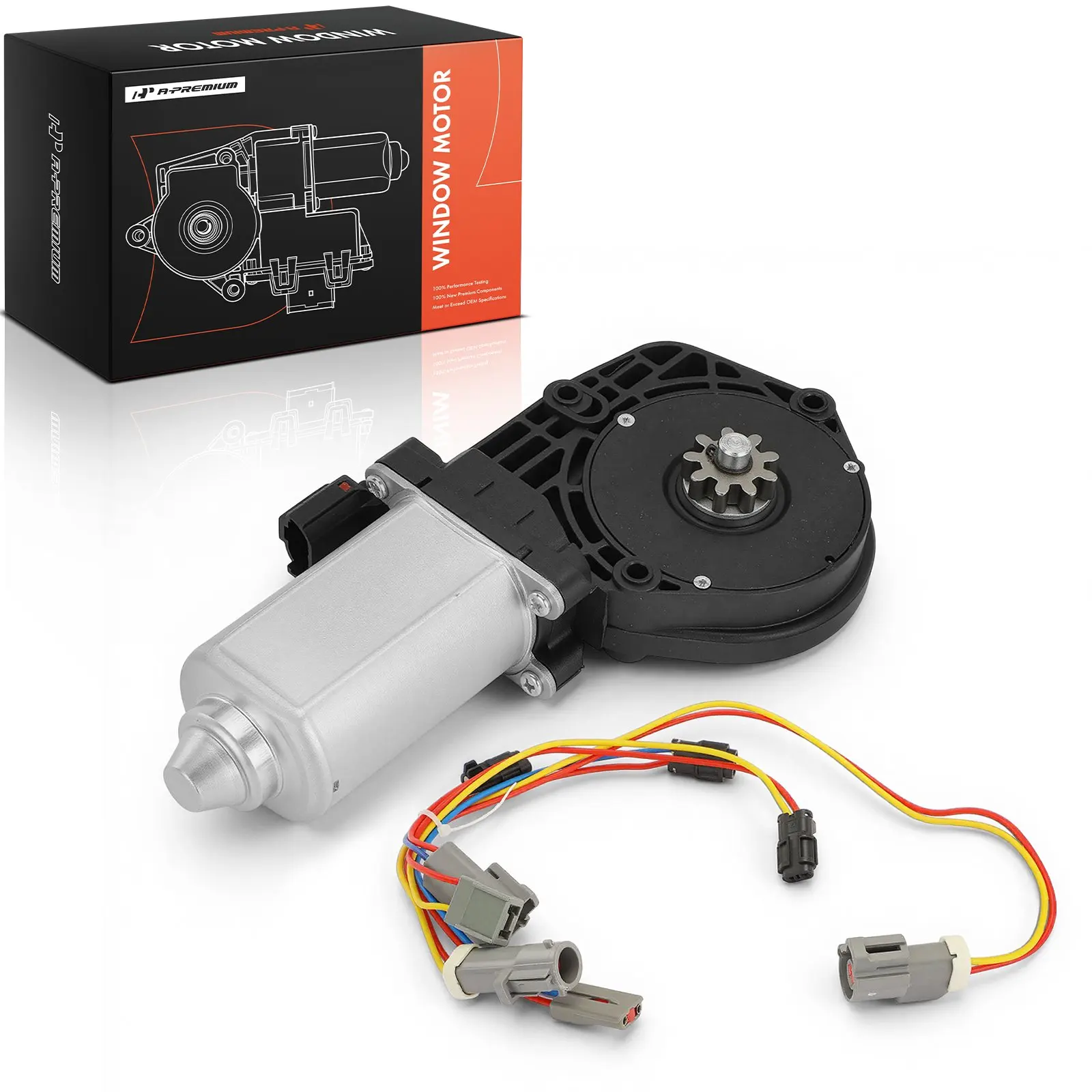 A-Premium Front Right Passenger Side Window Lift Motor with 9-Tooth for Ford Explorer 1995-2001 Ranger 1987-1992 Bronco II