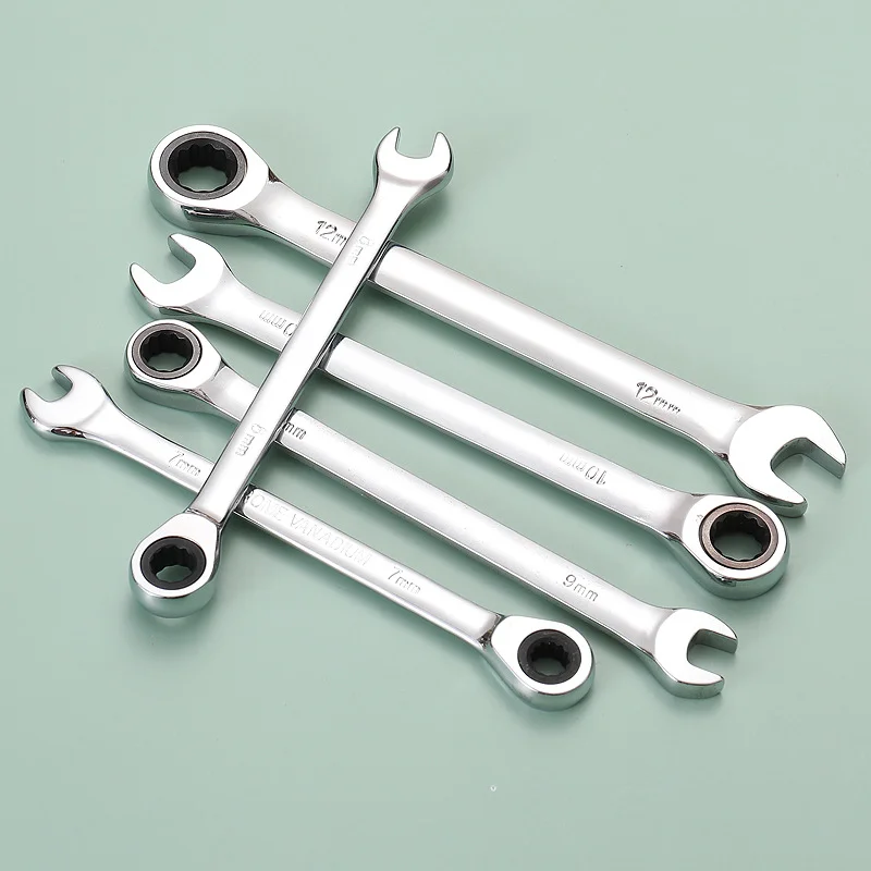 Bicycle, motorcycle, car repair tool, mechanical tool, universal torque adjustable wrench 6-24mm ratchet wrench