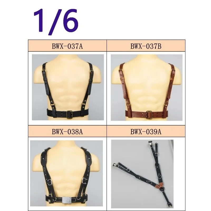 

BROWN 1/6 Scale Male Soldier Backpack Magazine Bag Shoulder Strap Holster Gun Bag Model Fit 12-inch Action Figure Body