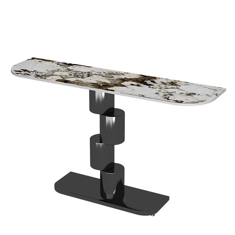 LTT Nordic Light Luxury Entryway Sintered Stone Entryway Desk Modern Simple Living Room Wall-Against Corridor Entryway Table